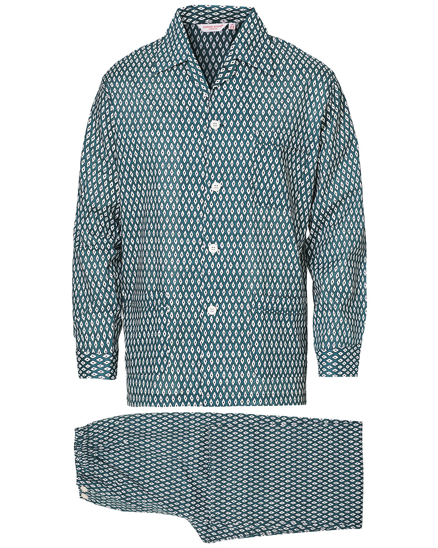 Herren | Schlafanzüge & Bademäntel | Derek Rose | Printed Cotton Pyjama Set Green