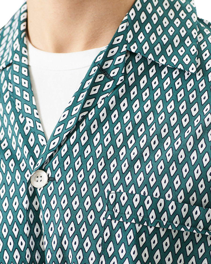 Herren | Schlafanzüge & Bademäntel | Derek Rose | Printed Cotton Pyjama Set Green
