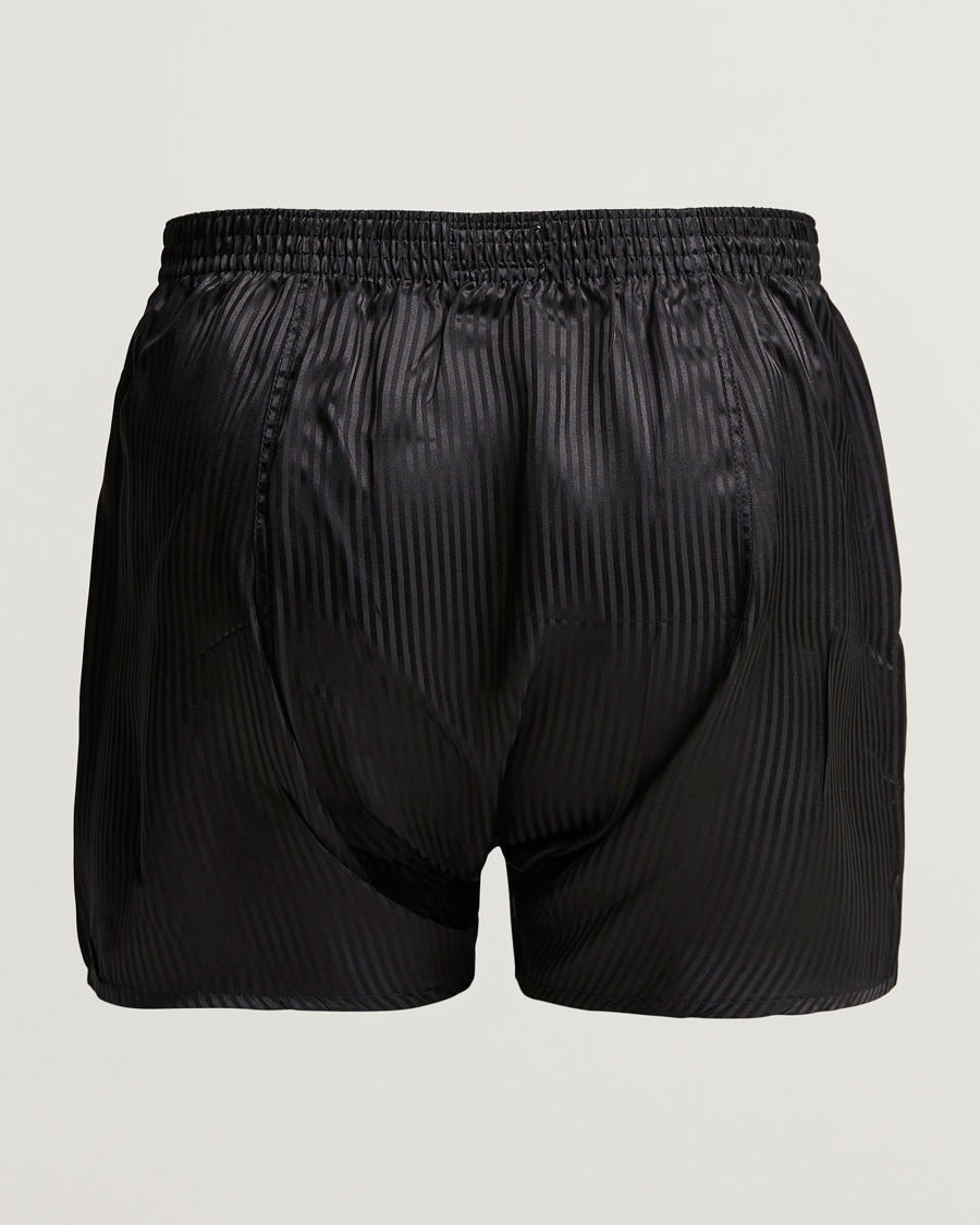 Herren |  | Derek Rose | Classic Fit Silk Boxer Shorts Black