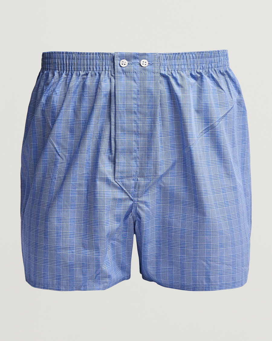 Herren | Unterwäsche | Derek Rose | Classic Fit Cotton Boxer Shorts Blue