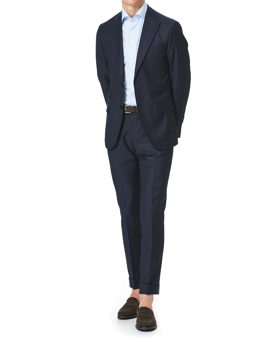 Herren | Hemden | Eton | Cotton Lyocell Stretch Wide Spread Shirt Light Blue