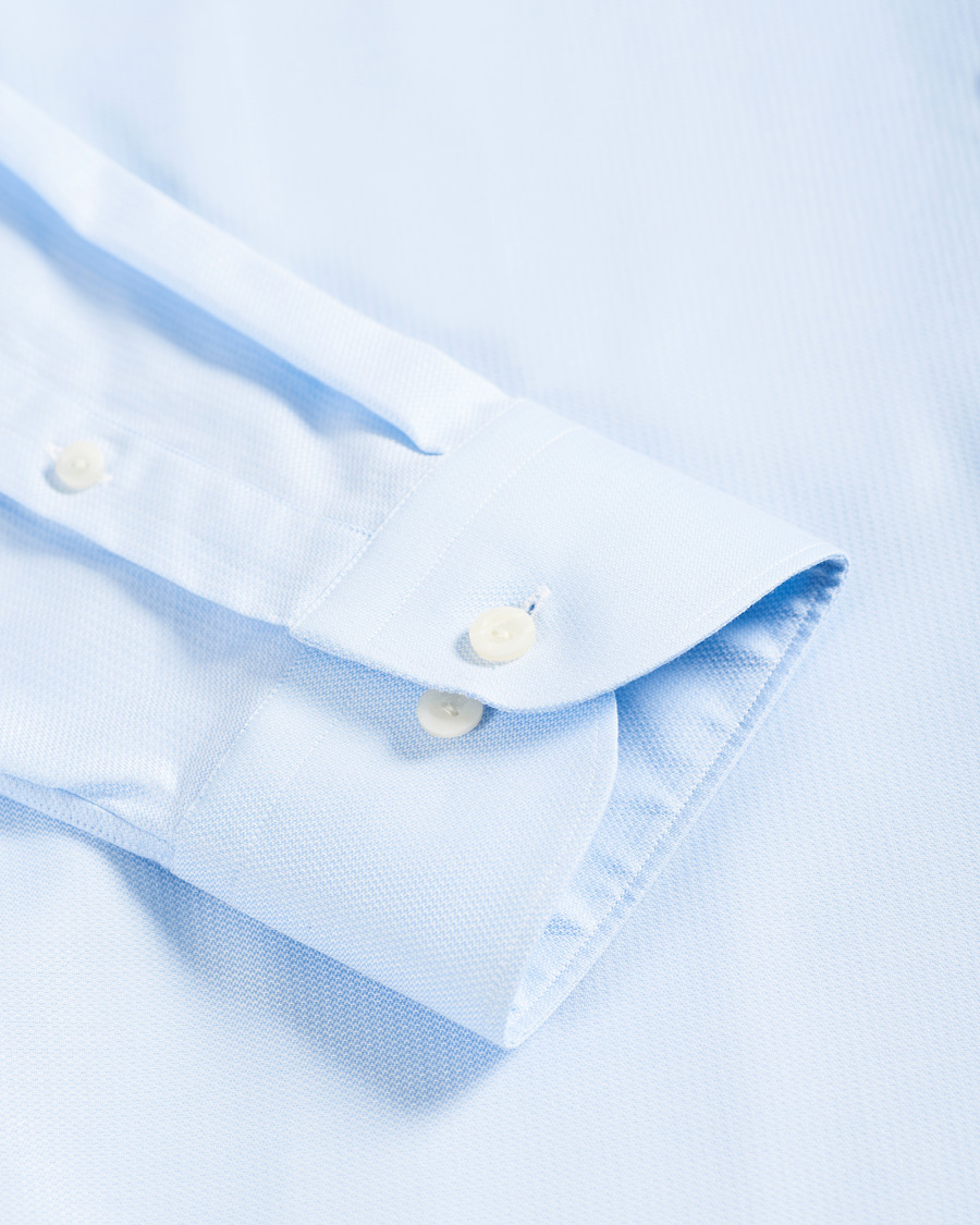 Herren | Hemden | Eton | Cotton Lyocell Stretch Wide Spread Shirt Light Blue