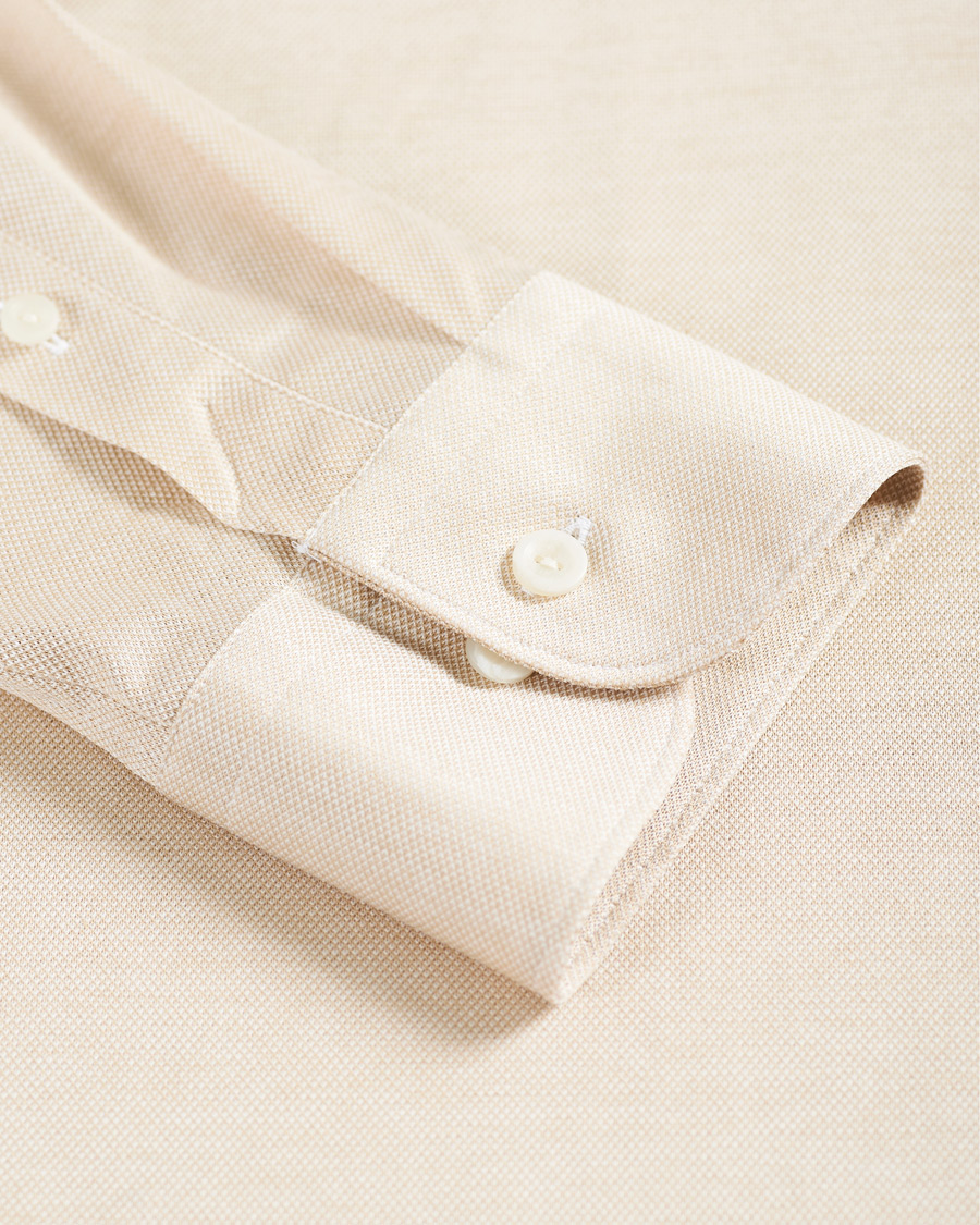 Herren | Hemden | Eton | Oxford Piqué Shirt Beige