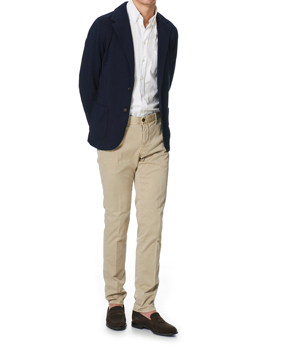 Herren | Sakkos | Lardini | Knitted Cotton Blazer Navy