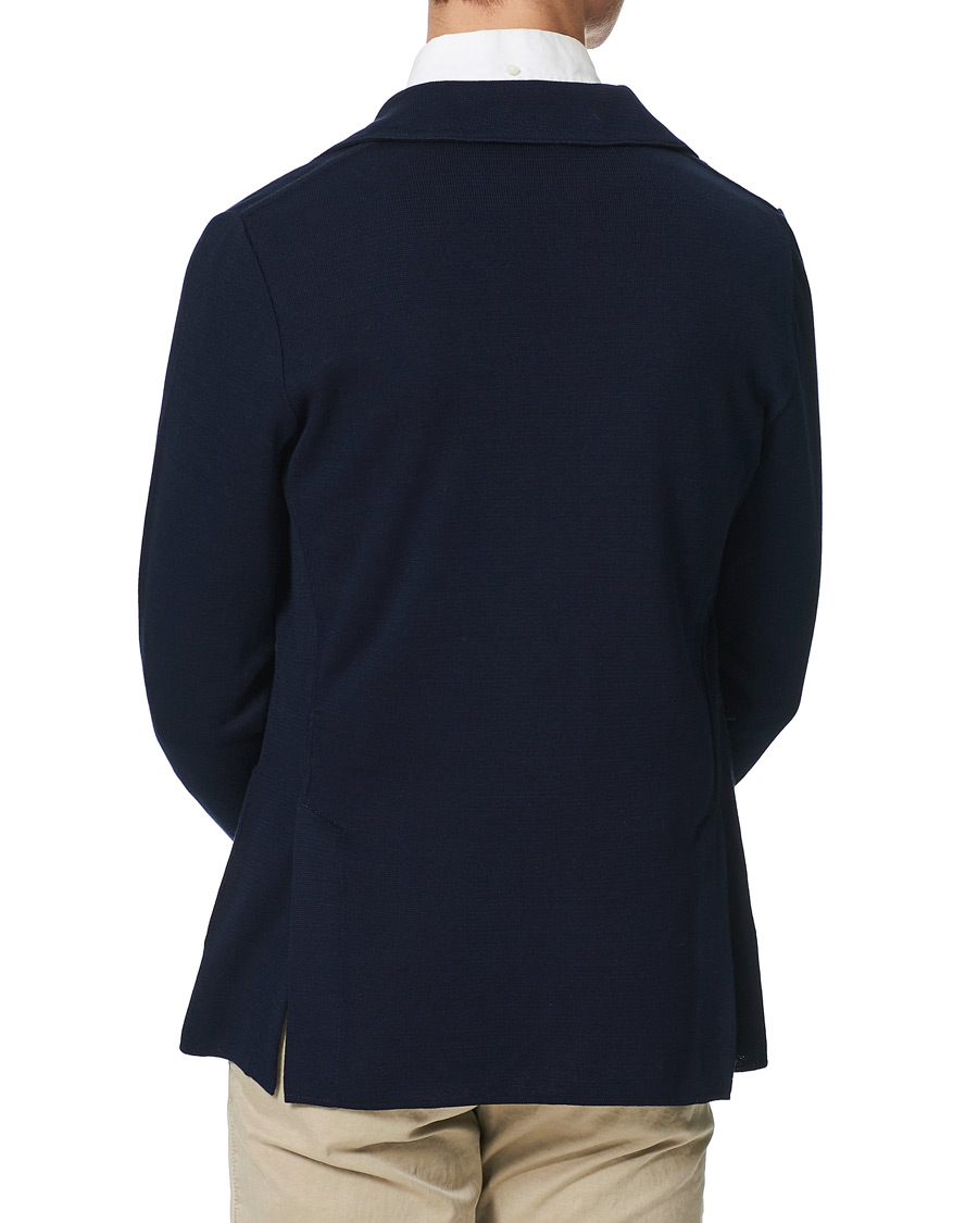 Herren | Sakkos | Lardini | Knitted Cotton Blazer Navy