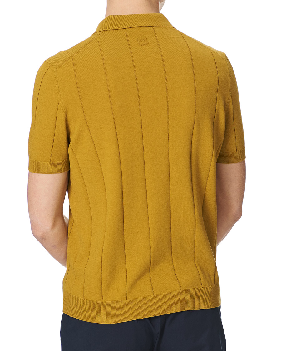 Herren | Poloshirts | Lardini | Cotton Crèpe Knitted Polo Mustard