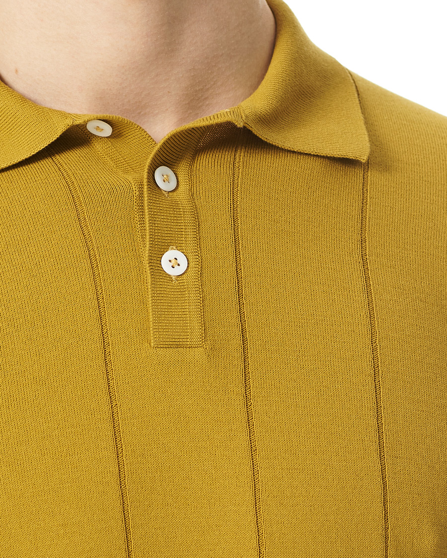 Herren | Poloshirts | Lardini | Cotton Crèpe Knitted Polo Mustard