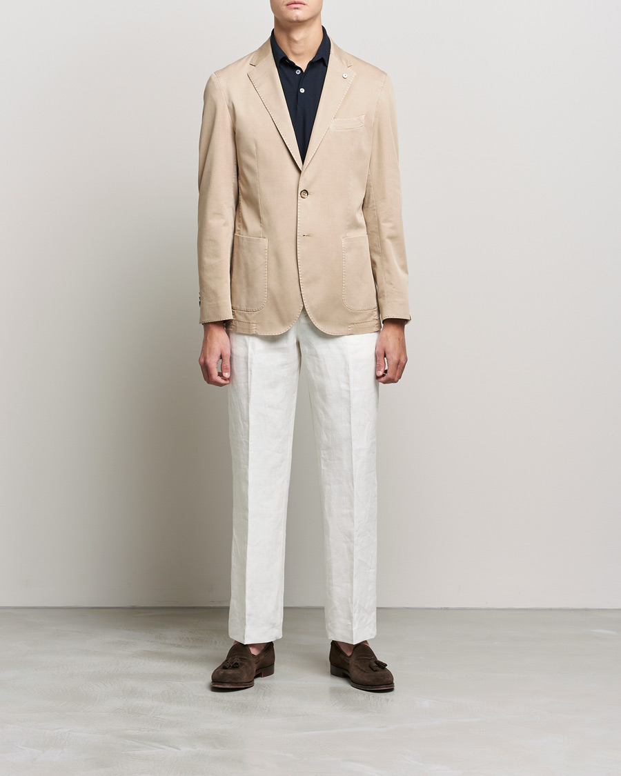Herren | Sakkos | L.B.M. 1911 | Jack Regular Fit Cotton Stretch Blazer Sand
