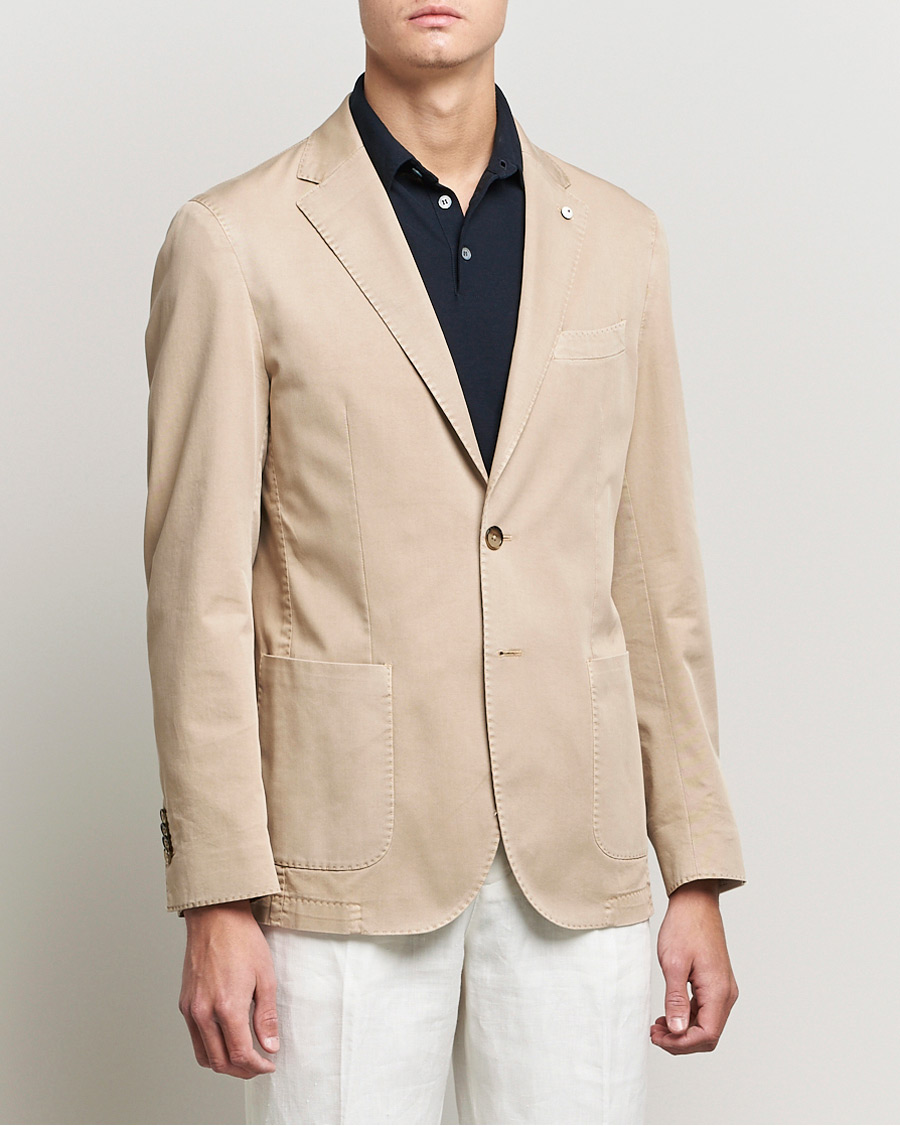 Herren | Sakkos | L.B.M. 1911 | Jack Regular Fit Cotton Stretch Blazer Sand