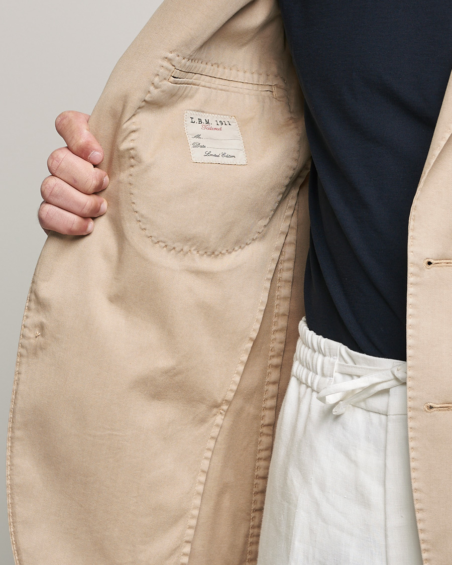 Herren | Sakkos | L.B.M. 1911 | Jack Regular Fit Cotton Stretch Blazer Sand