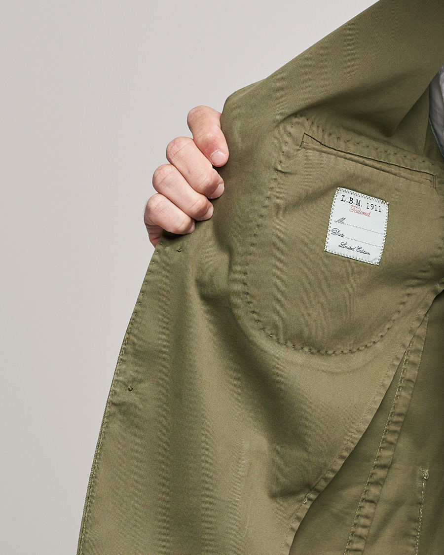 Herren | Sakkos | L.B.M. 1911 | Jack Regular Fit Cotton Stretch Blazer Olive