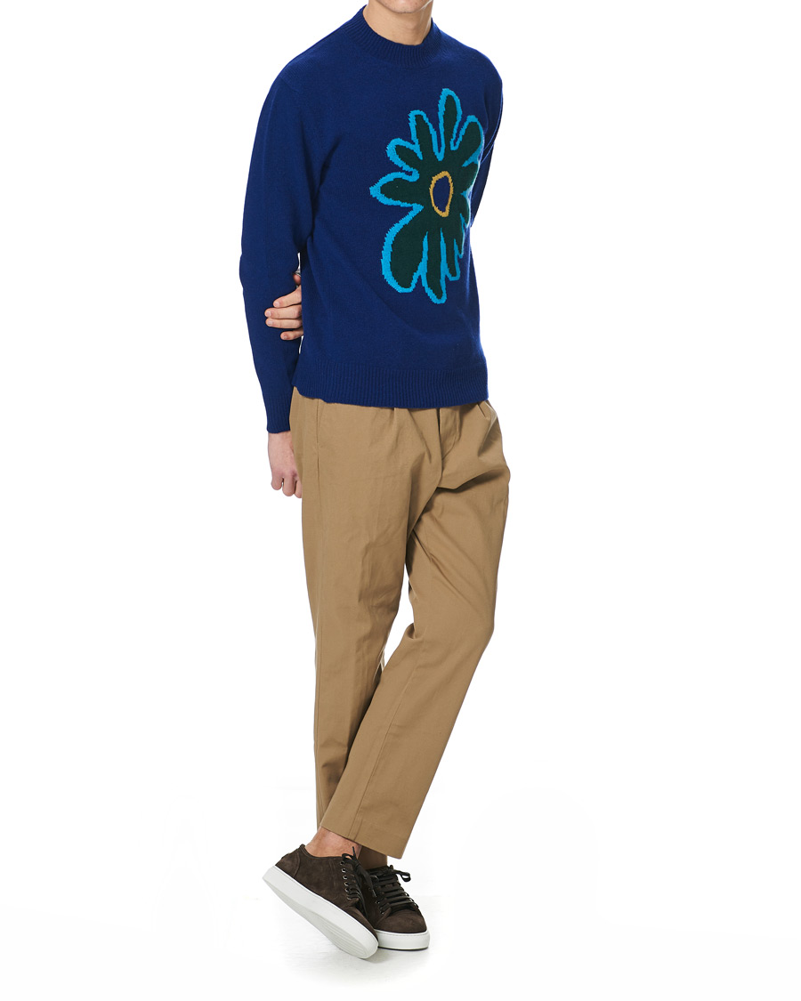 Herren | Pullover | Marni | Cashmere Flower Sweater Dark Blue