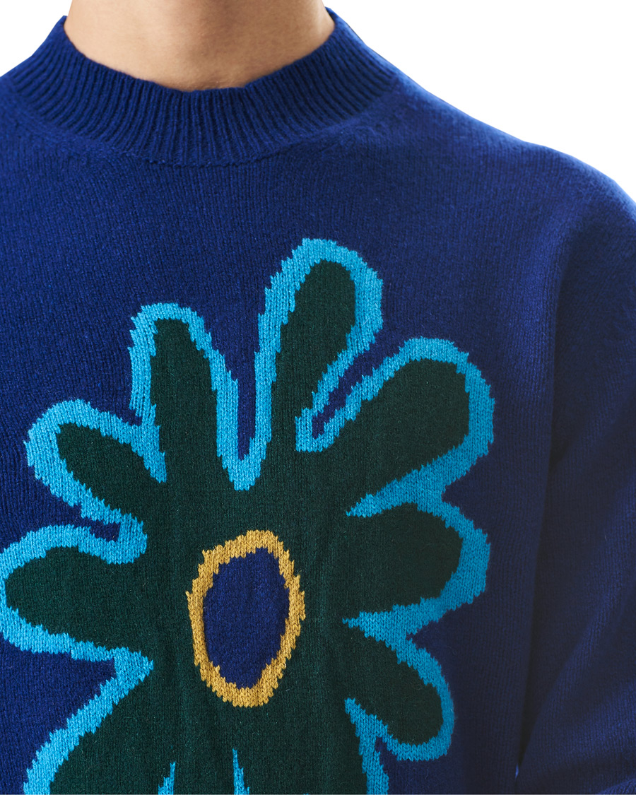 Herren | Pullover | Marni | Cashmere Flower Sweater Dark Blue