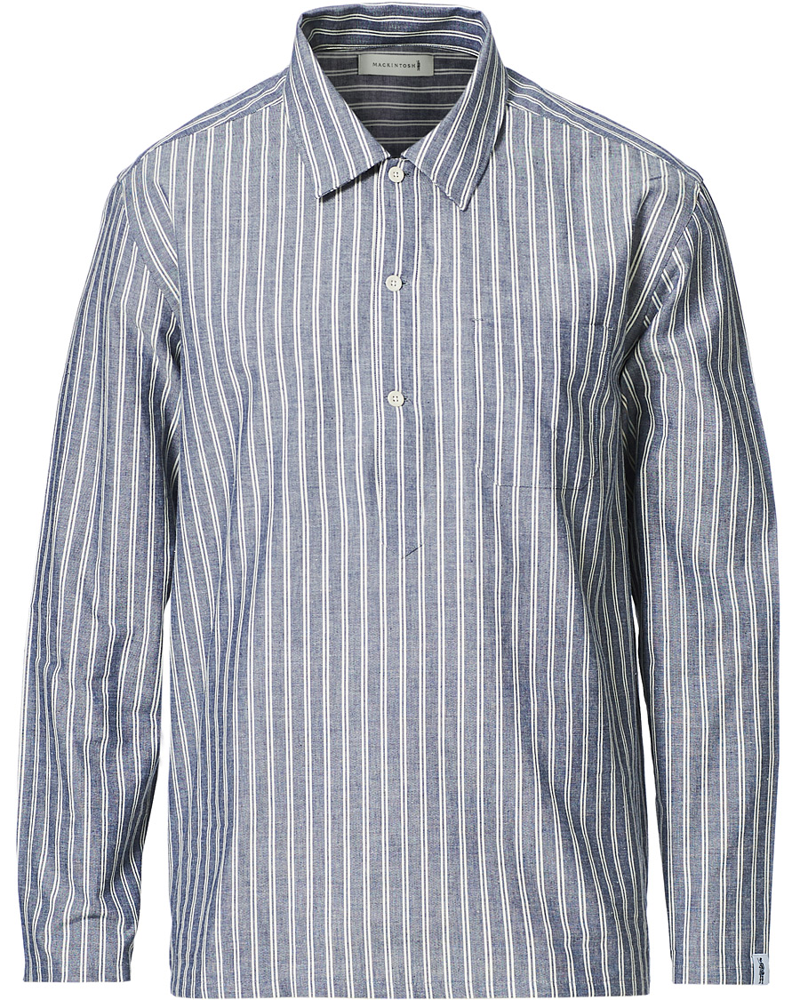 Herren | Hemden | Mackintosh | Military Shirt Blue White