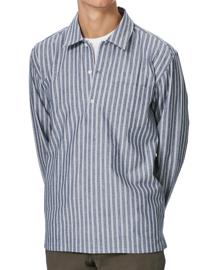 Herren | Hemden | Mackintosh | Military Shirt Blue White