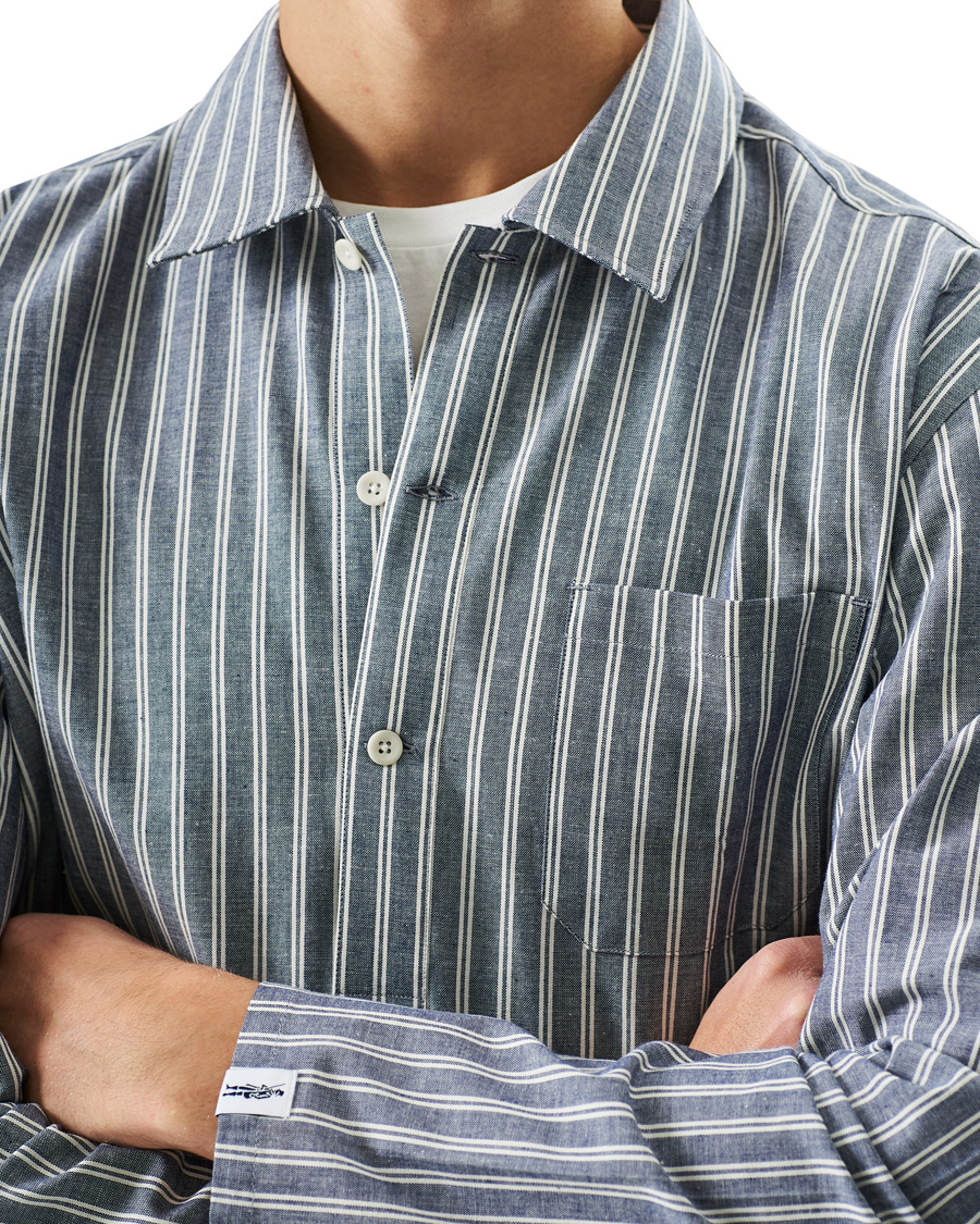 Herren | Hemden | Mackintosh | Military Shirt Blue White