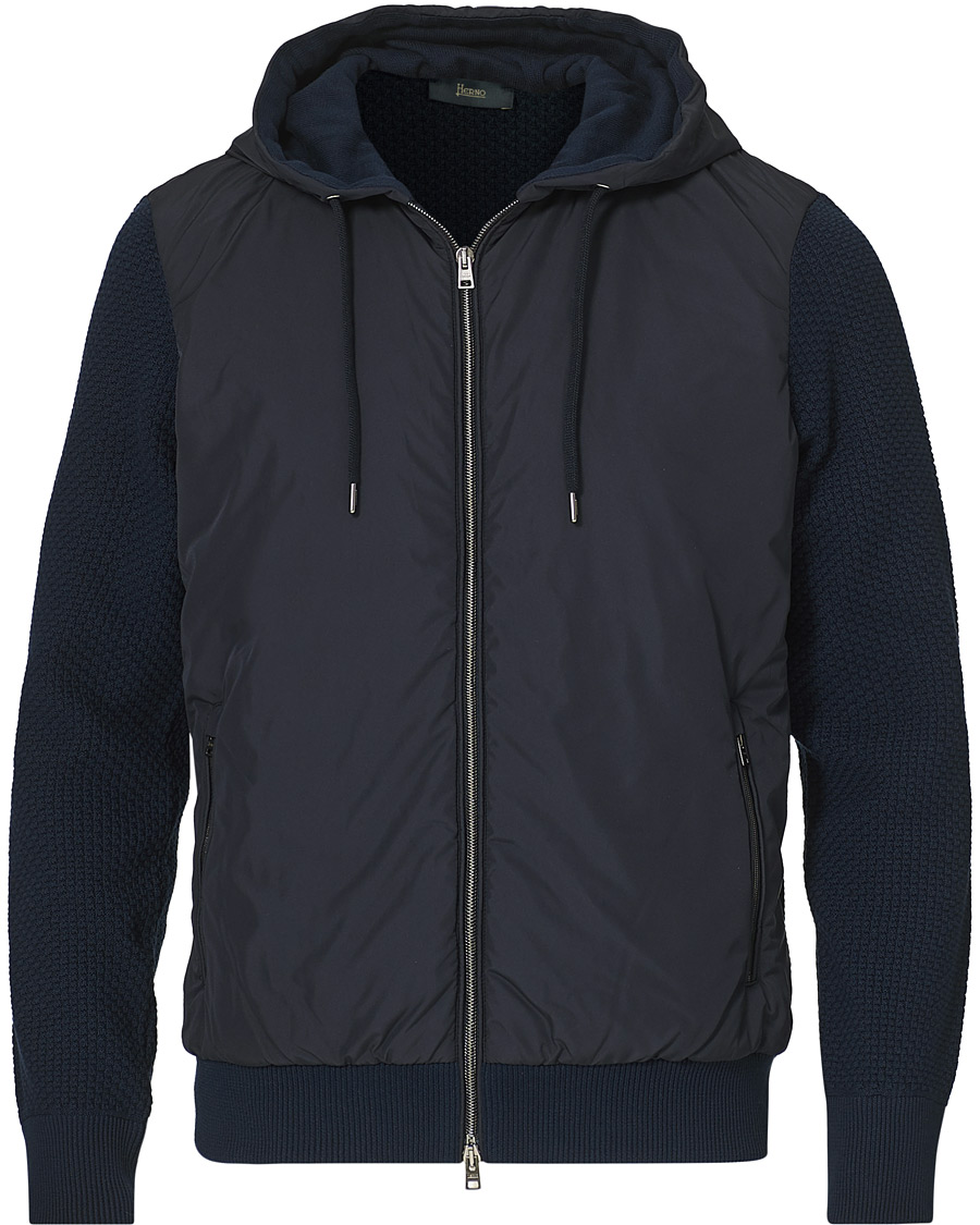 Herren | Jacken | Herno | Knitted Hybrid Jacket Navy