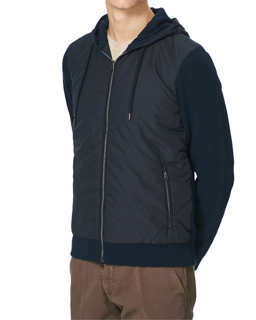 Herren | Jacken | Herno | Knitted Hybrid Jacket Navy