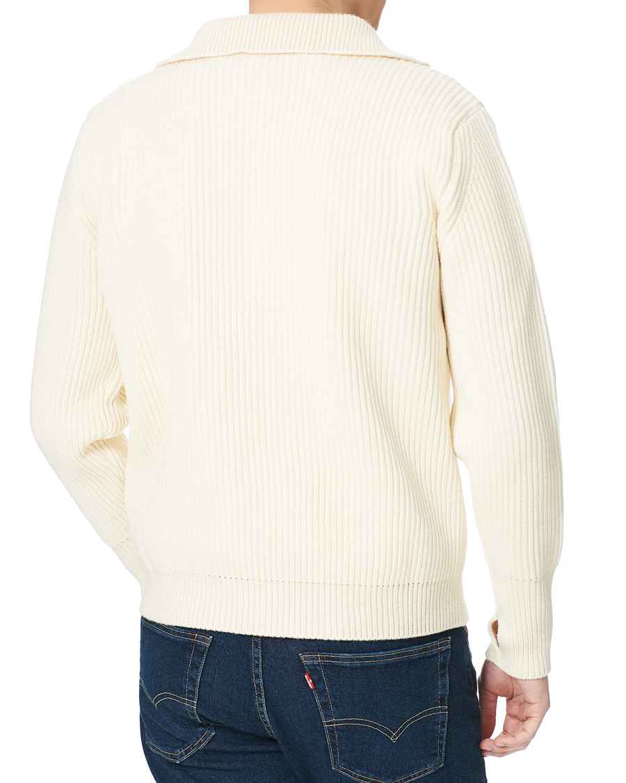 Herren | Pullover | Andersen-Andersen | Navy Half Zip Off White