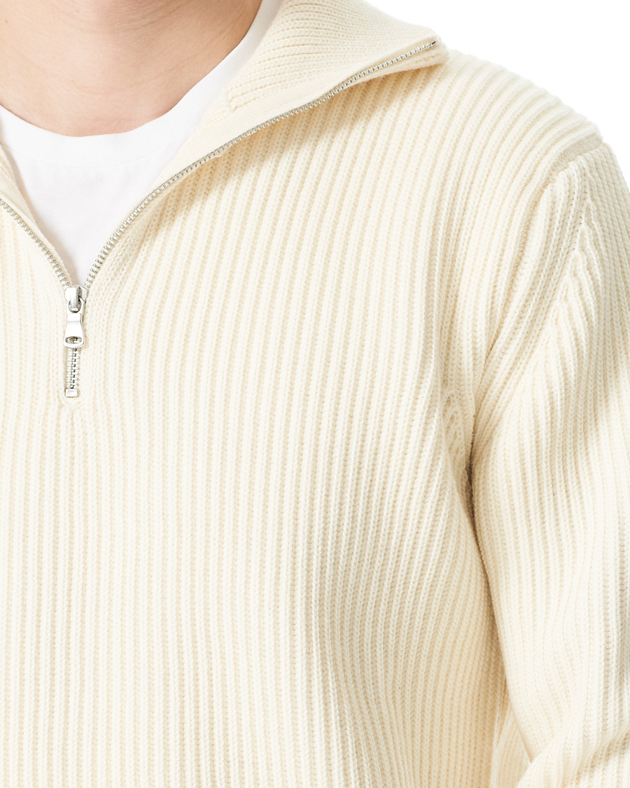 Herren | Pullover | Andersen-Andersen | Navy Half Zip Off White
