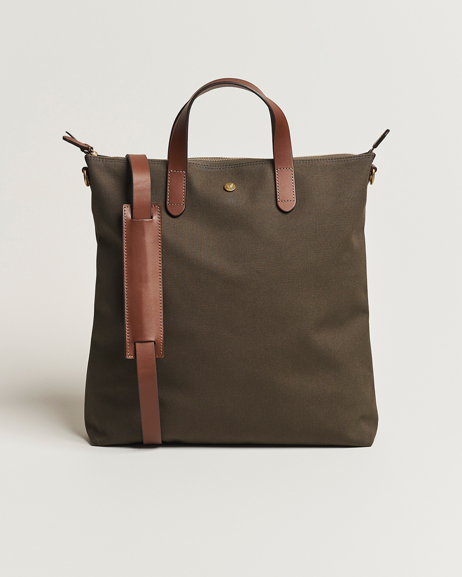 Herren | Mismo M/S Canvas Shopper Army/Cuoio | Mismo | M/S Canvas Shopper Army/Cuoio