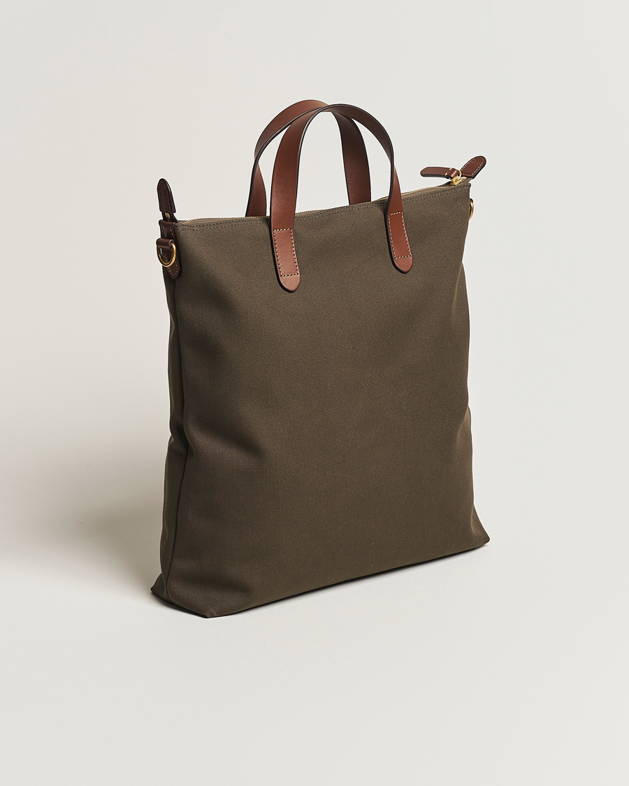 Herren | Mismo M/S Canvas Shopper Army/Cuoio | Mismo | M/S Canvas Shopper Army/Cuoio