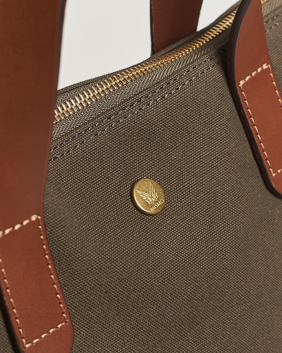 Herren | Taschen | Mismo | M/S Canvas Shopper Army/Cuoio