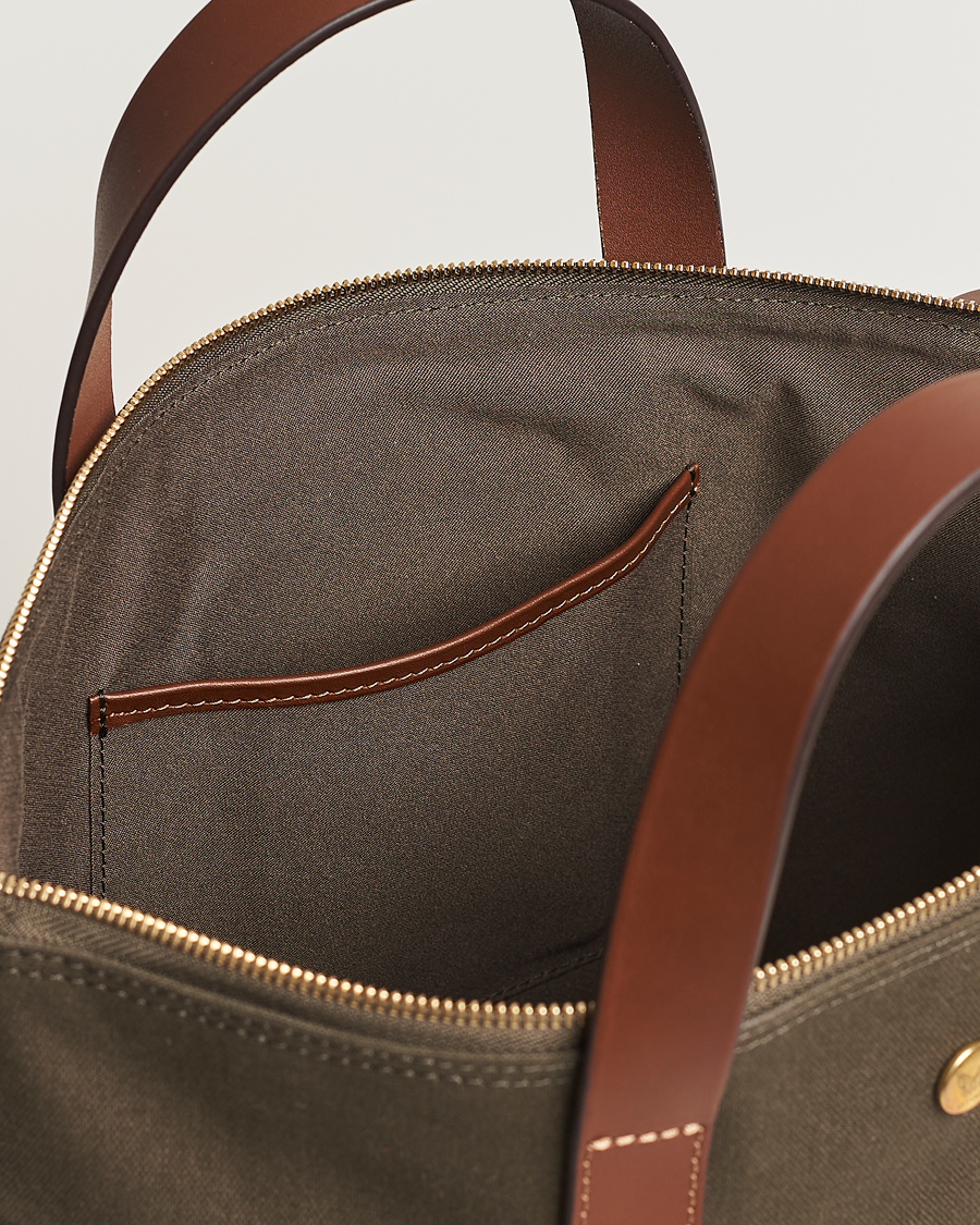 Herren | Mismo M/S Canvas Shopper Army/Cuoio | Mismo | M/S Canvas Shopper Army/Cuoio