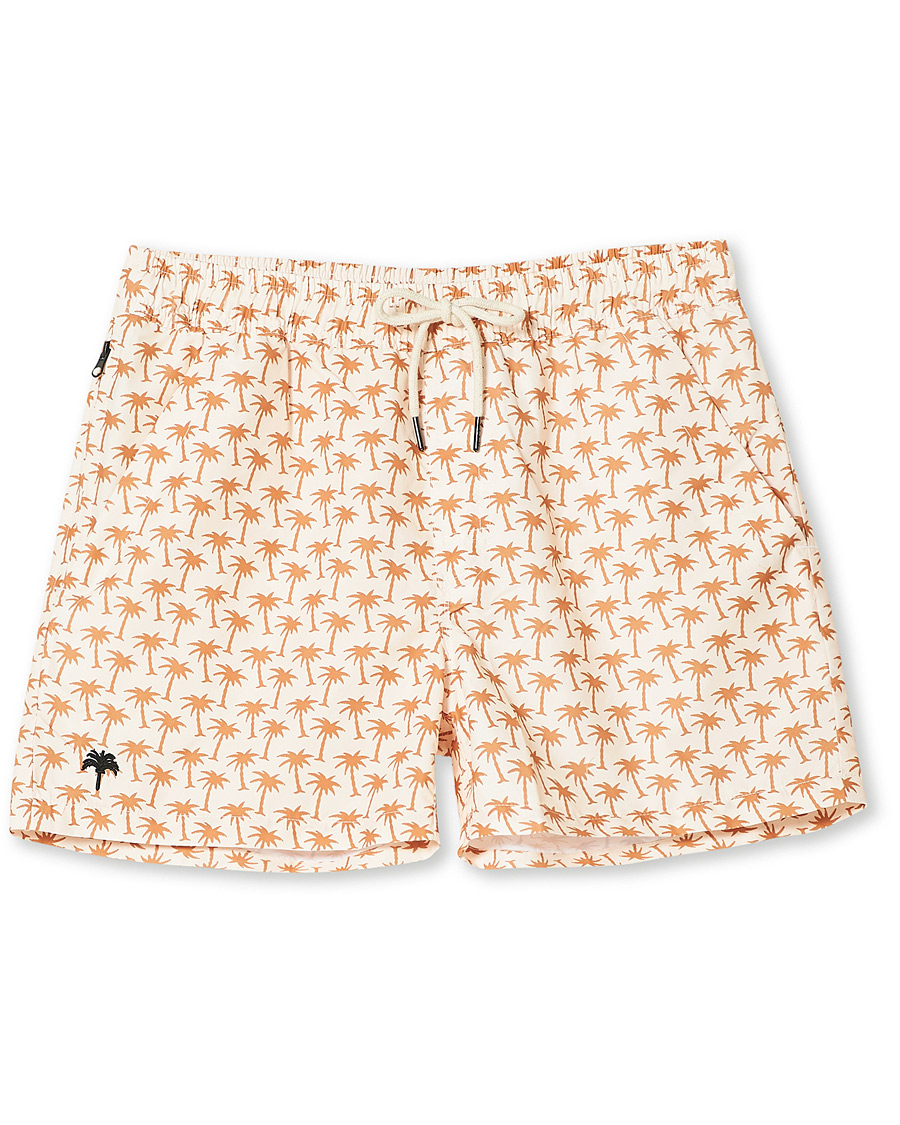 Herren | Badehosen | OAS | Printed Swim Shorts Beige Palm