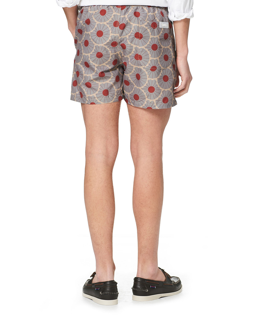 Herren | Badehosen | OAS | Printed Swim Shorts Grey Gatsby