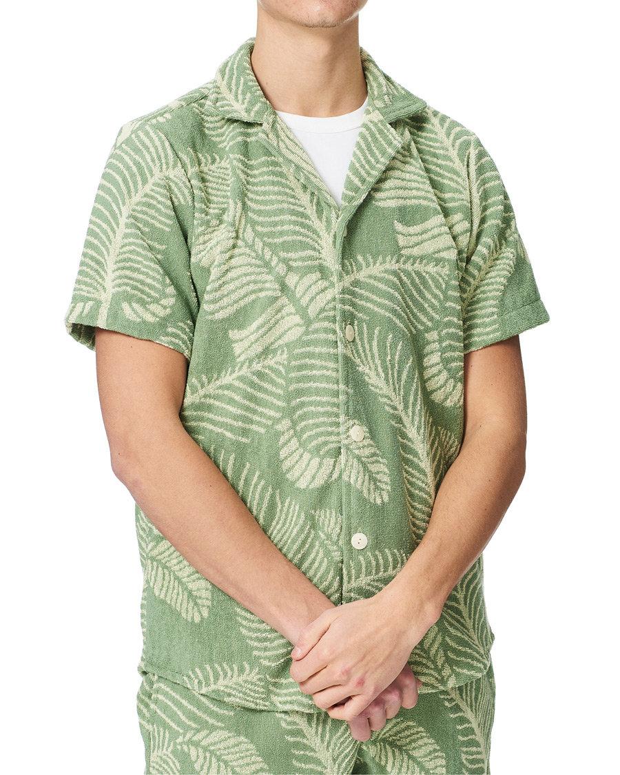 Herren | | OAS | Banana Leaf Short Sleeve Terry Shirt Green