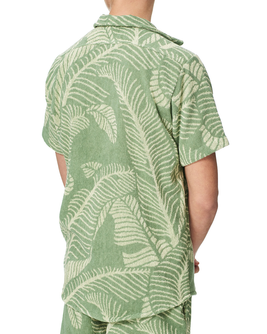 Herren | Hemden | OAS | Banana Leaf Short Sleeve Terry Shirt Green