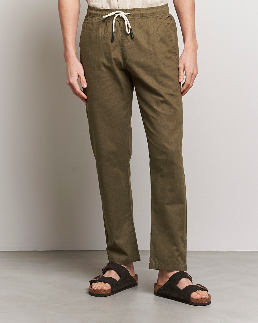 Herren |  | OAS | Linen Long Pants Army