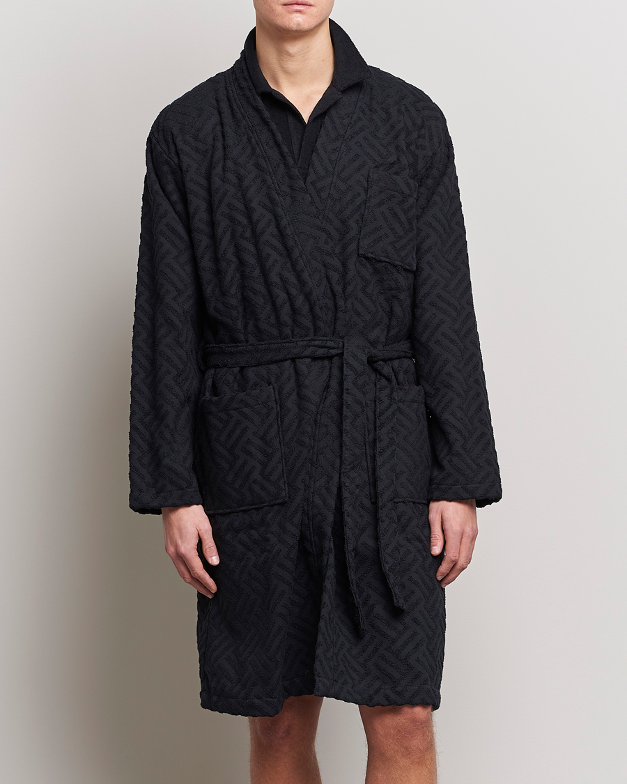 Herren | Morgenmantel | OAS | Terry Robe Black Crossroad