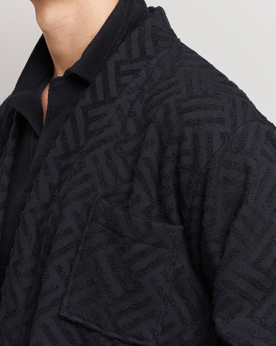 Herren | Schlafanzüge & Bademäntel | OAS | Terry Robe Black Crossroad