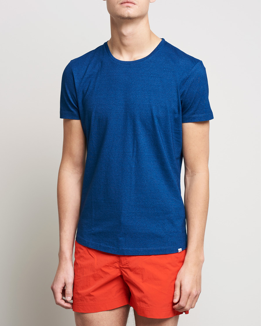 Herren | Kurzarm T-Shirt | Orlebar Brown | OB Crew Neck Tee Denim Pigment