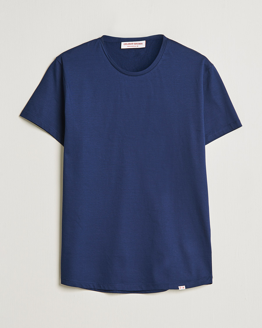 Herren | T-Shirts | Orlebar Brown | OB Crew Neck Mercerised Cotton Tee Navy