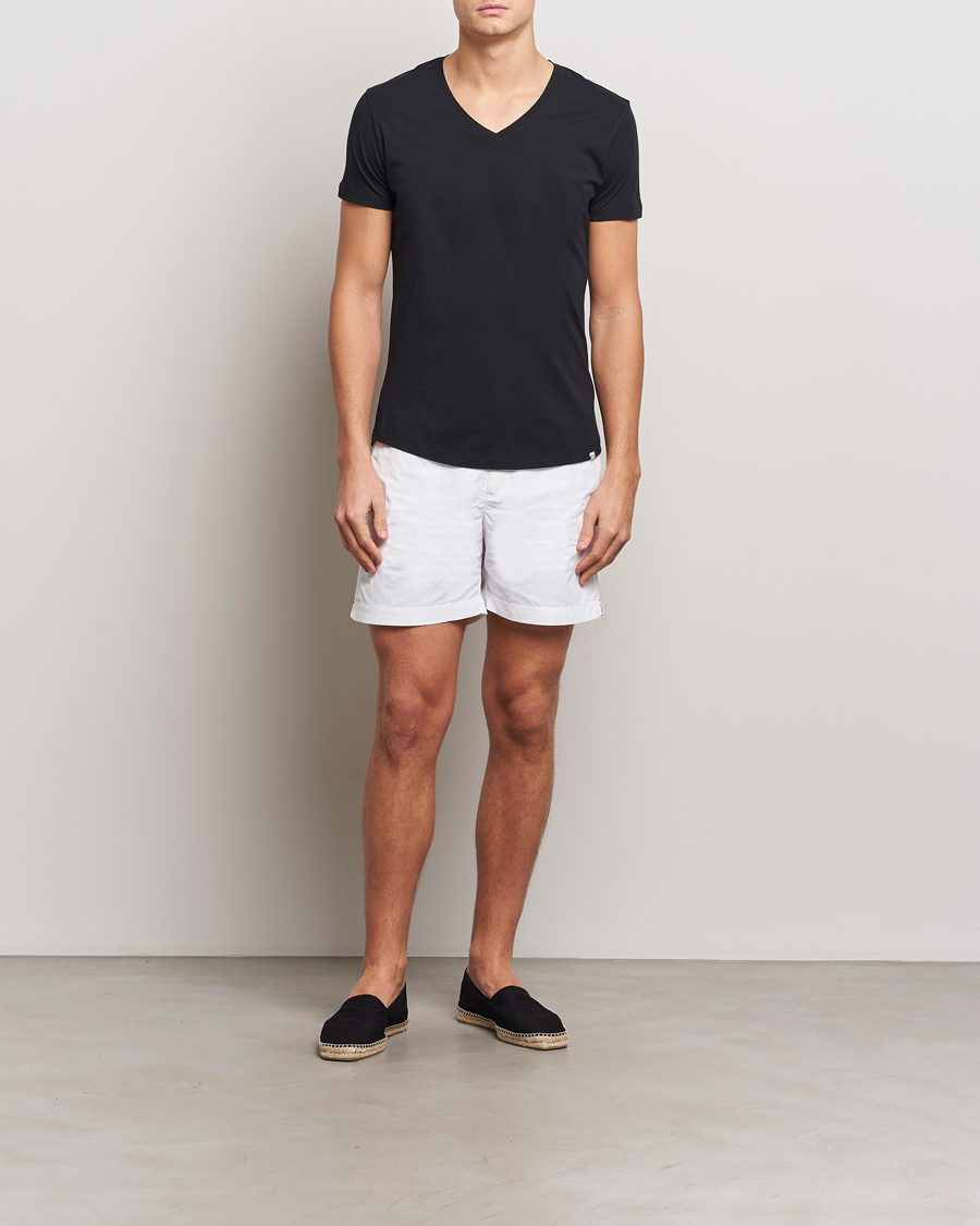 Herren | T-Shirts | Orlebar Brown | OB V-Neck Tee Black