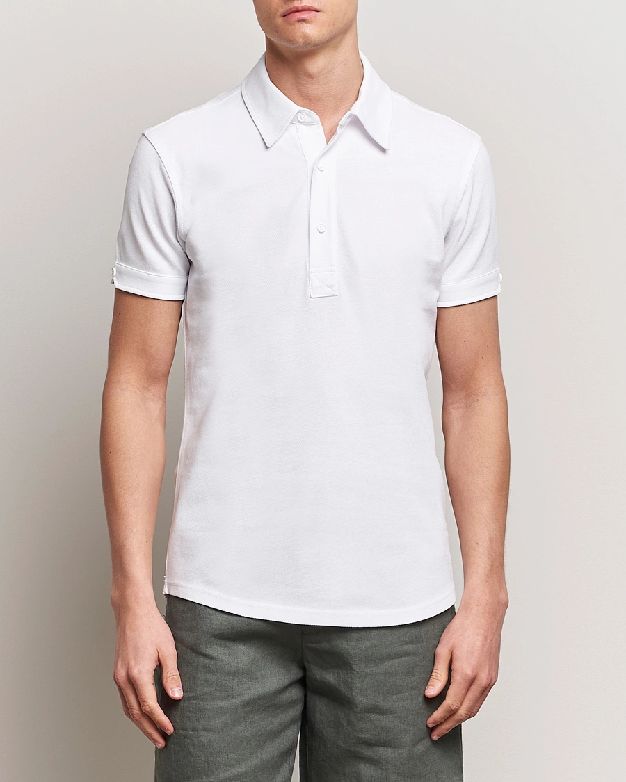 Herren | Poloshirts | Orlebar Brown | Sebastian Tailored Cotton Polo White