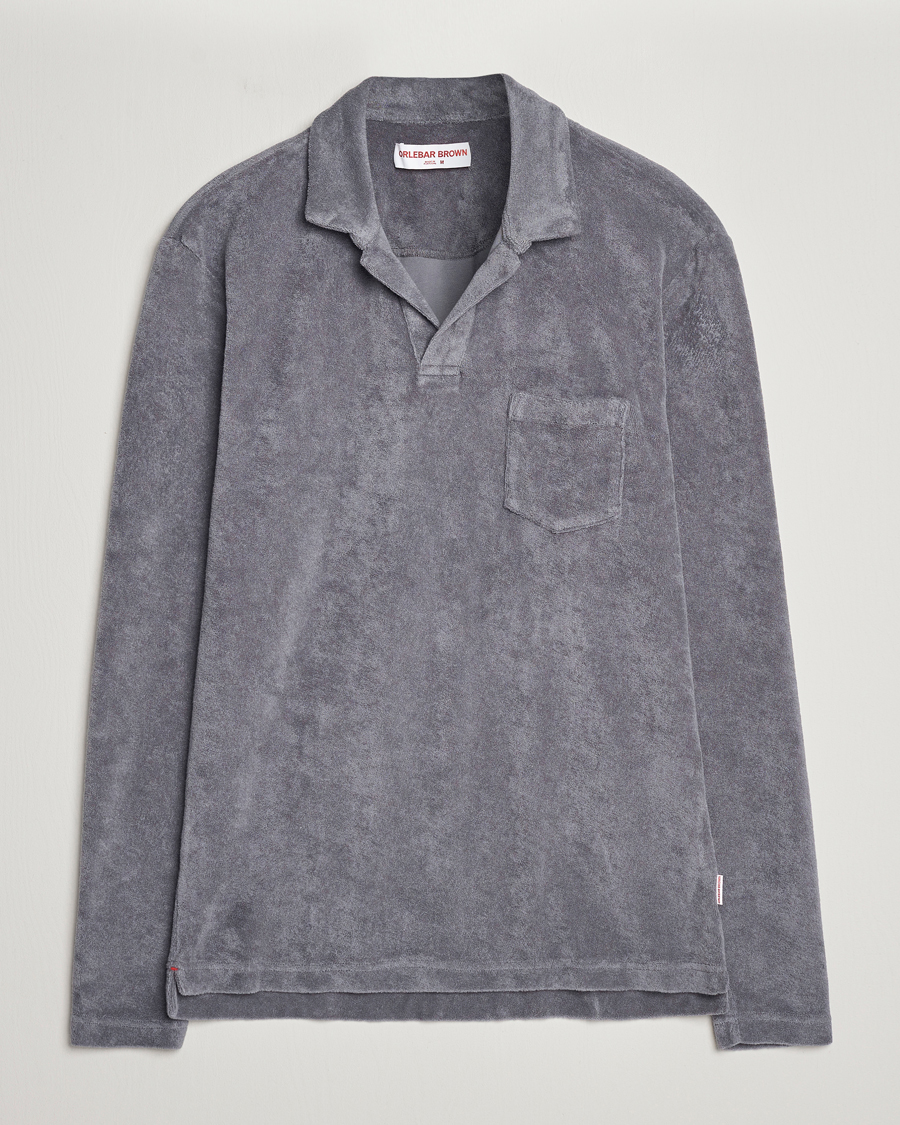 Herren | | Orlebar Brown | Terry Long Sleeve Polo Granite