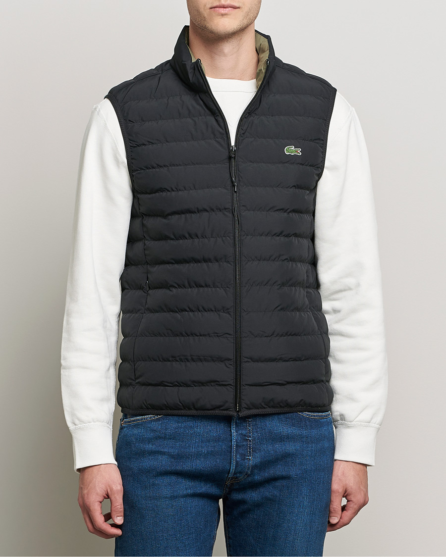 Herren | Westen | Lacoste | Lightweight Water-Resistant Quilted Zip Vest Black