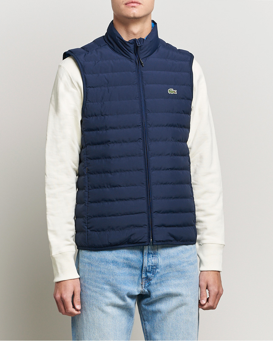 Herren | Jacken | Lacoste | Lightweight Water-Resistant Quilted Zip Vest Navy Blue