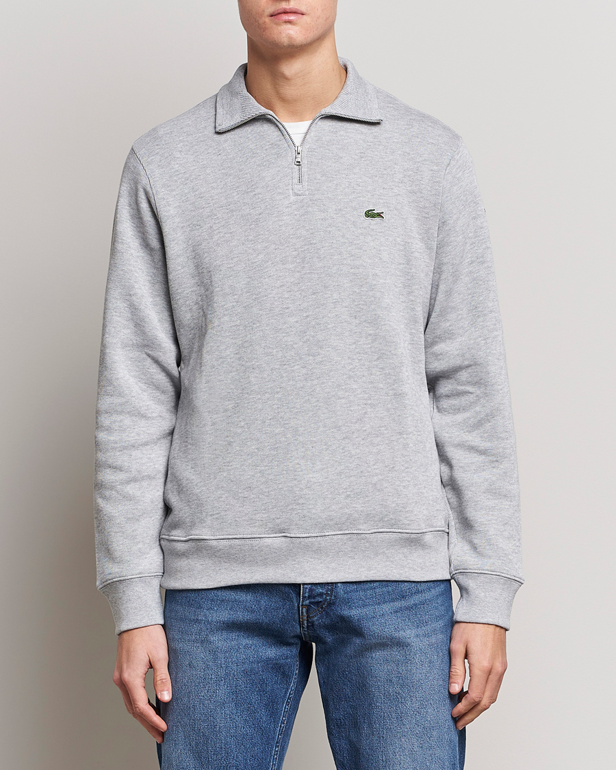 Men | Half-zip | Lacoste | Rib Interlock Half Zip Silver Chine