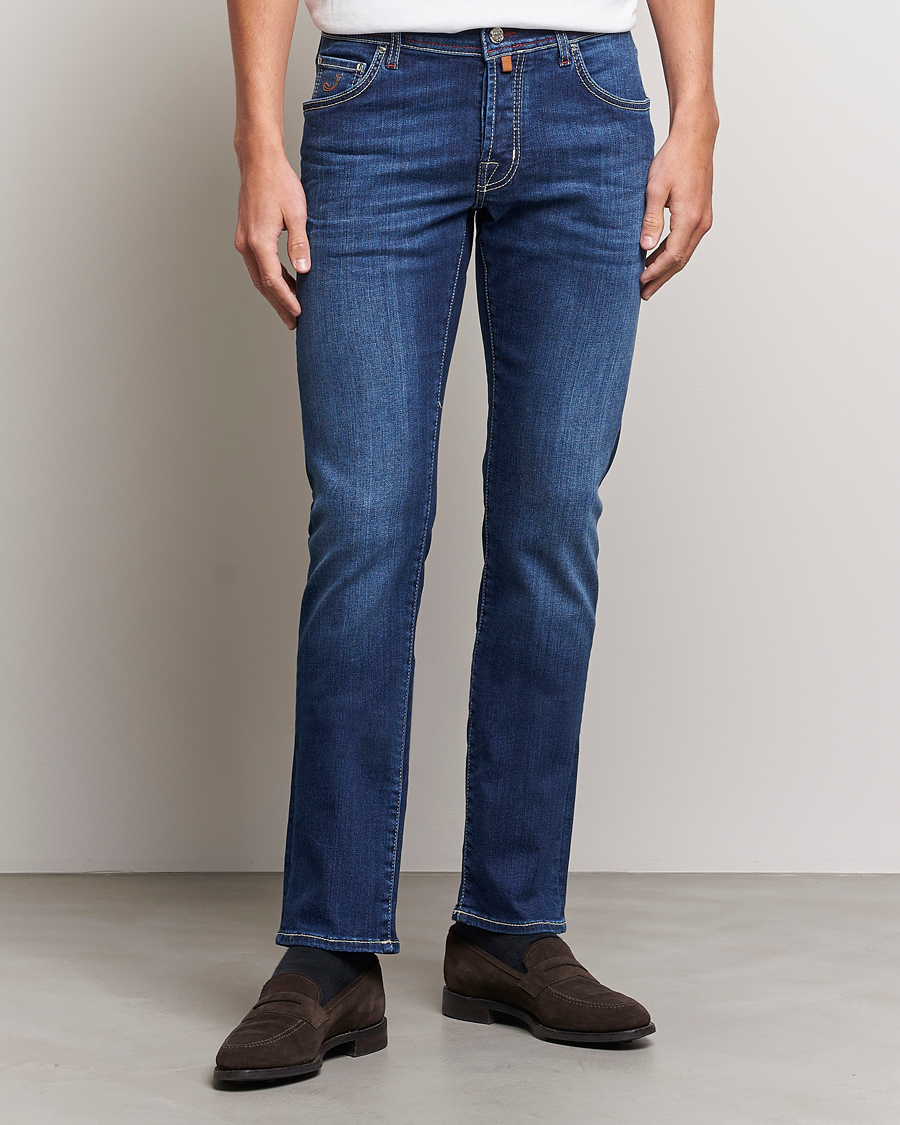 Herren | Jeans | Jacob Cohën | Nick 622 Slim Fit Stretch Jeans Medium Dark