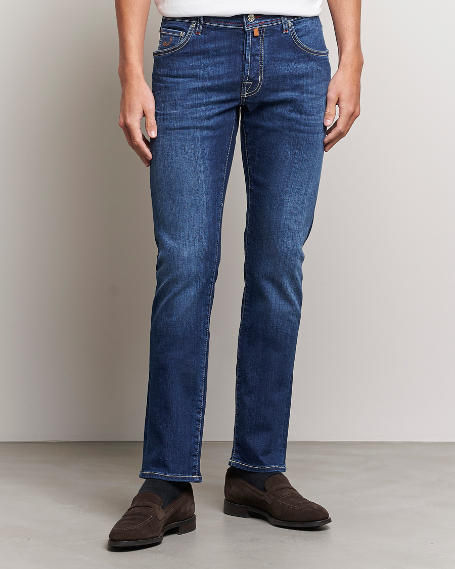 Herren | Jacob Cohën | Jacob Cohën | Nick 622 Slim Fit Stretch Jeans Medium Dark