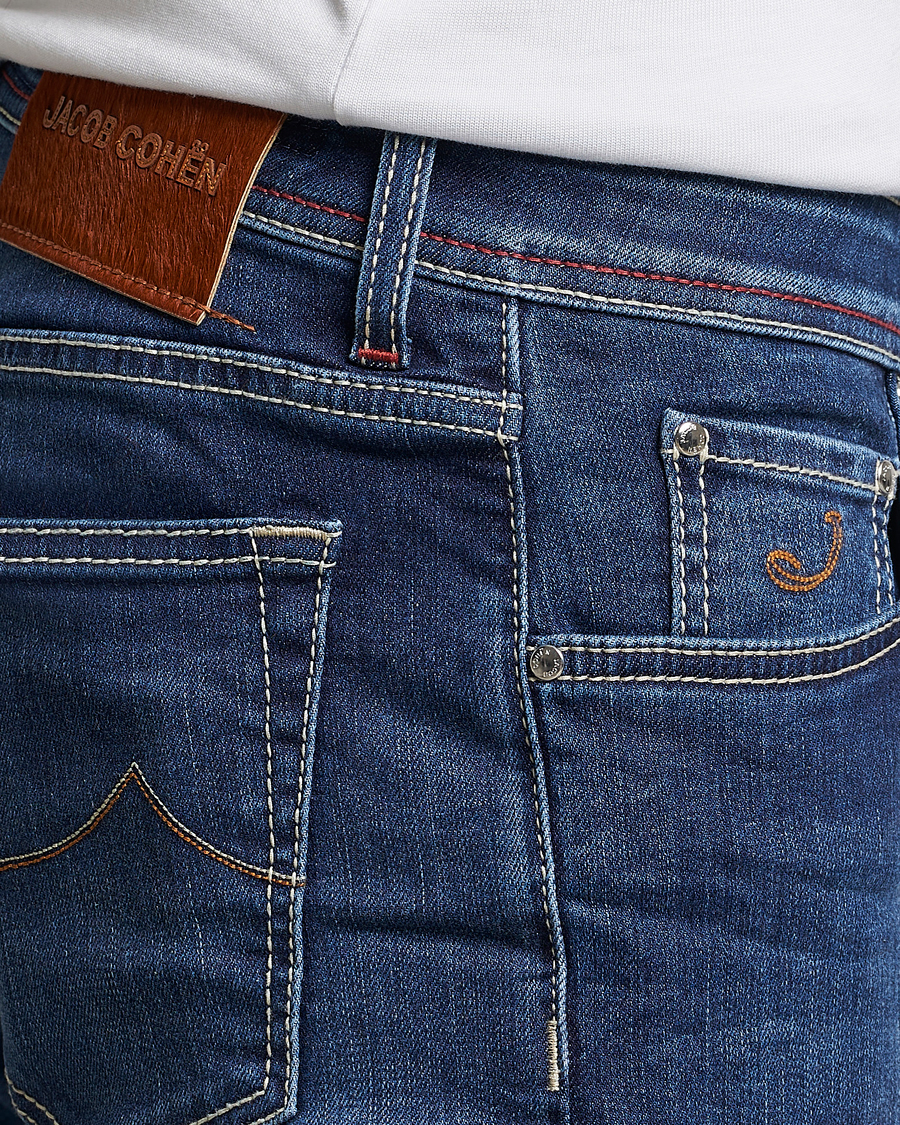 Herren | Jeans | Jacob Cohën | Nick 622 Slim Fit Stretch Jeans Medium Dark