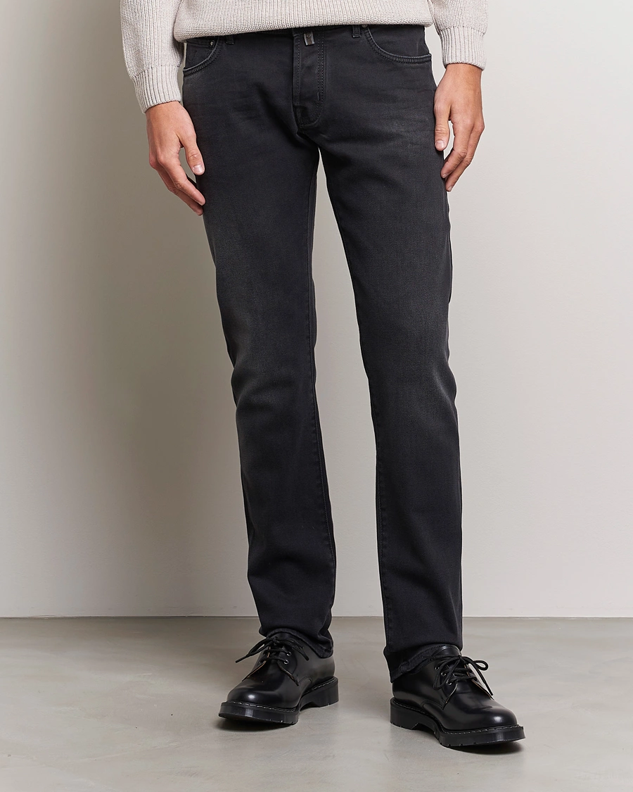 Herren | Jacob Cohën | Jacob Cohën | Nick 622 Slim Fit Stretch Jeans Black Dark Stone