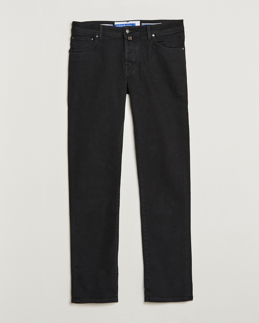 Herren | Jeans | Jacob Cohën | Nick 622 Slim Fit Stretch Jeans Black Dark Wash