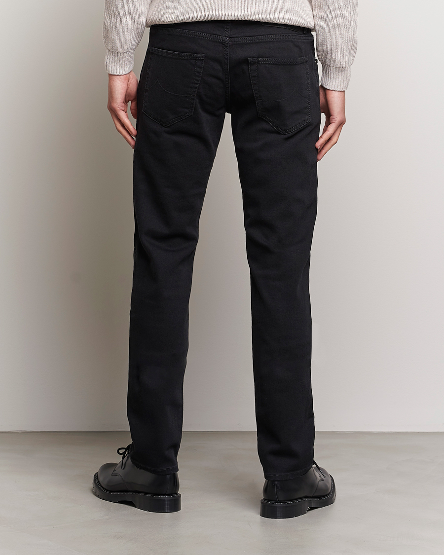 Herren | Jeans | Jacob Cohën | Nick 622 Slim Fit Stretch Jeans Black Dark Wash