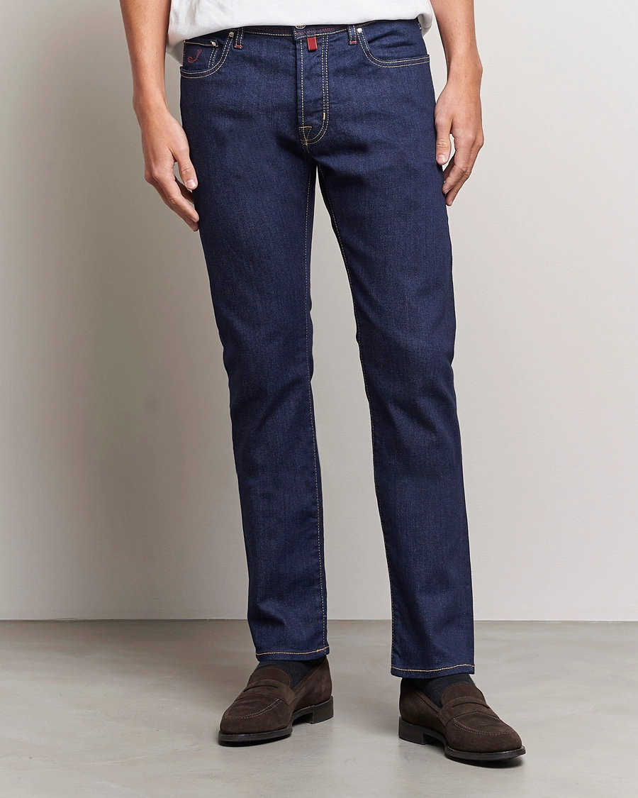 Herren | Blaue jeans | Jacob Cohën | Bard 688 Slim Fit Stretch Jeans Rinse